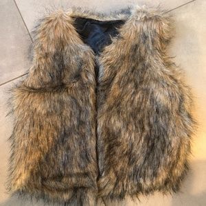 Faux fur vest